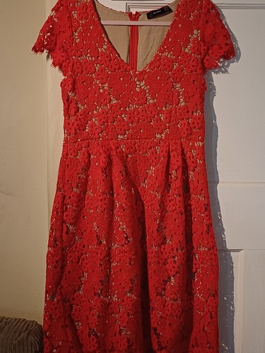 Hallhuber kleid rot spitze - hallhuber,